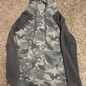 Maurices Gray Camouflage Hoodie